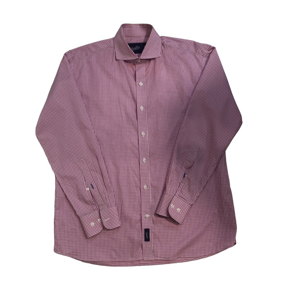 Men's pink Checkered Shirt.mt2707